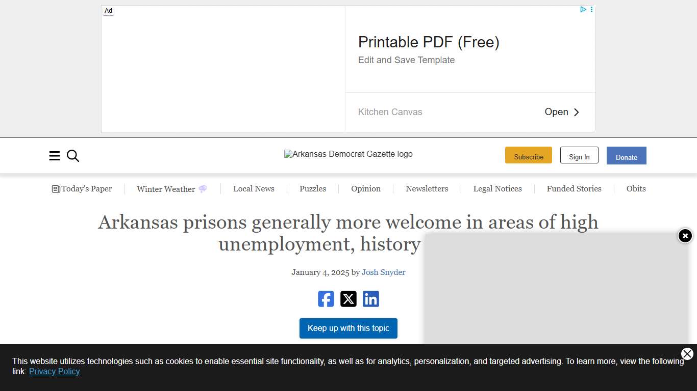 Arkansas prisons generally more welcome in areas of high unemployment, history shows The Arkansas Democrat-Gazette - Arkansas' Best News Source